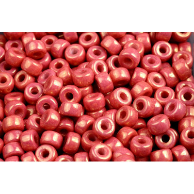Matubo Round 2/0 Czech Glass Beads Chalk Red Luster 14495 | 6mm