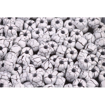 Matubo Round 2/0 Ionic White/Jet 02010-24601 | 6.2mm Czech Glass