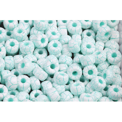 Matubo Round 2/0 Beads Ionic White Green 02010-24605 | 6mm Glass