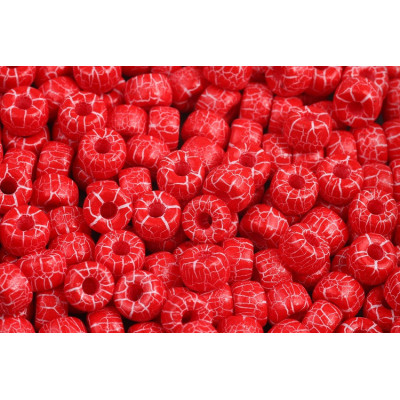 Matubo Round 2/0 Glass Beads Ionic Red White 24610 | 6.2mm