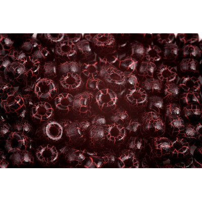 Matubo 2/0 Round Czech Glass Beads Ionic Jet Orange 24616