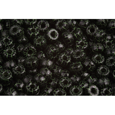 Matubo Round 2/0 Czech Glass Beads Ionic Jet Green 02010-24620