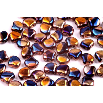 Matubo Ginko Beads Jet Blue Sun Big Dot | 7.5mm Two-Hole Beads