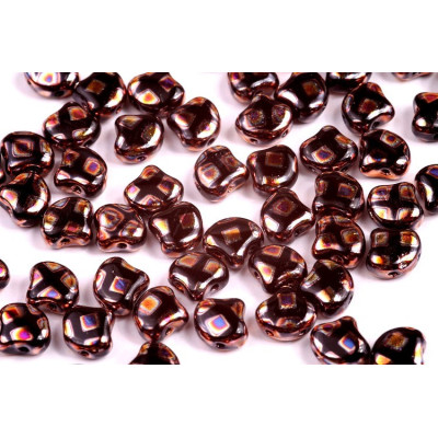 Matubo Ginko Beads Jet Full Sliperit Cube 7.5mm Czech Glass