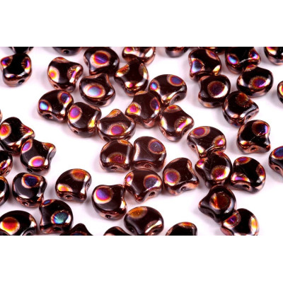 Matubo Ginko Beads 7.5mm Jet Full Sliperit Dot - 2-Hole Beads