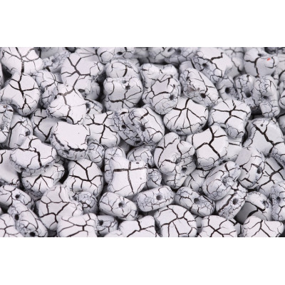 Matubo Ginko 2-Hole Beads Ionic White/Jet 7.5mm | Czech Glass