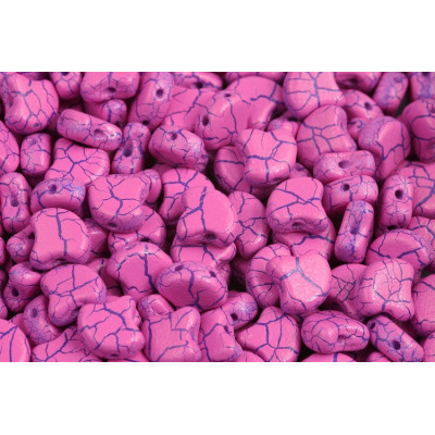 Matubo Ginko Beads 7.5mm Ionic Pink/Blue | Czech Two-Hole Glass