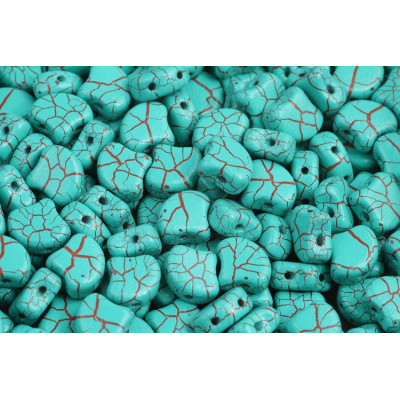 Matubo Ginko Beads 7.5mm Ionic Turquoise Green/Brown Two-Hole