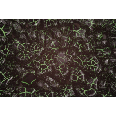 Matubo Ginko Beads 7.5mm Ionic Jet/Green - Czech Glass Two-Hole