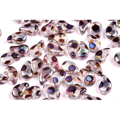 Paisley Duo 8x5 mm N. 92 CRYSTAL AB FULL AZURO DOT