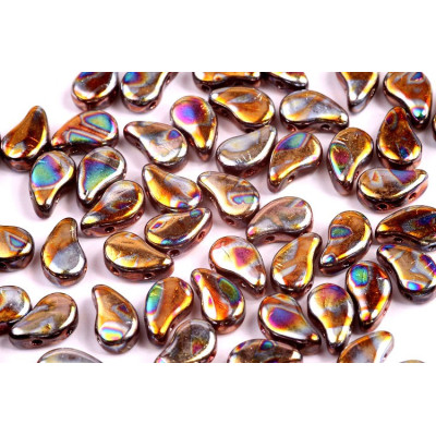 Paisley Duo 8x5 mm N. 101 JET ORANGE RAINBOW BATIK