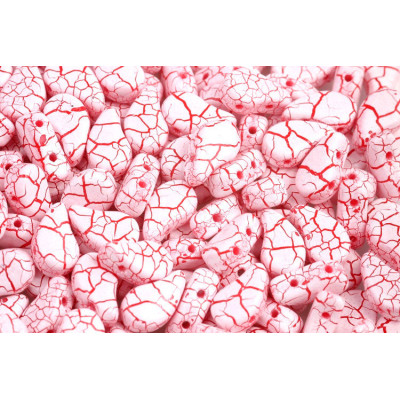 Paisley Duo 8x5 mm N. 122 IONIC WHITE/RED