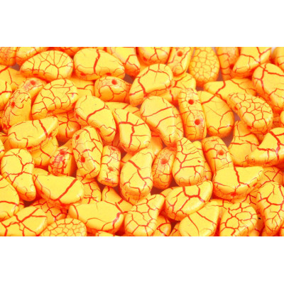 Paisley Duo 8x5 mm N. 127 IONIC YELLOW/RED