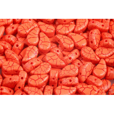 Paisley Duo 8x5 mm N. 128 IONIC ORANGE/DARK RED