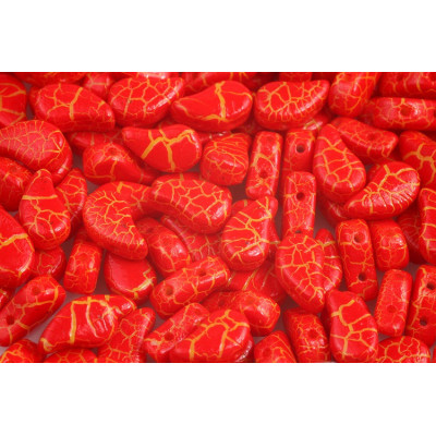 Paisley Duo 8x5 mm N. 129 IONIC RED/YELLOW