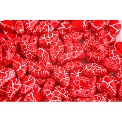 Paisley Duo 8x5 mm N. 130 IONIC RED/WHITE