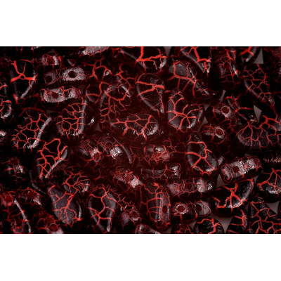 Paisley Duo 8x5 mm N. 136 IONIC JET/ORANGE