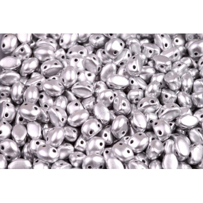 Preciosa Candy™ Oval N. 5 WHITE ALABASTER SILVER BRONZ