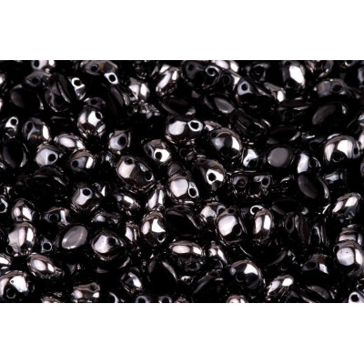 Preciosa Candy™ Oval N. 21 Black Opaque, Chrom, Half