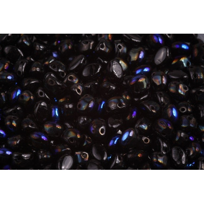 Preciosa Candy™ Oval N. 22 Black Opaque, Azuro Half