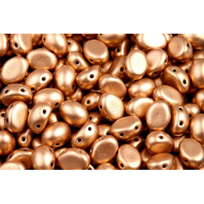 Preciosa Candy™ Oval N. 36 WHITE ALABASTER GOLD BRONZ