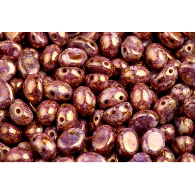 Preciosa Candy™ Oval N. 38 WHITE ALABASTER, PINK TERRACOTTA