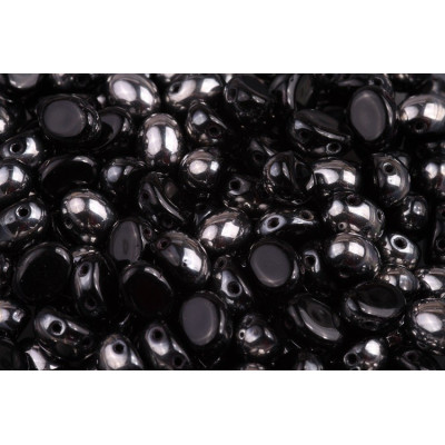 Preciosa Candy™ Oval N. 54 Black Opaque, Chrom, Half