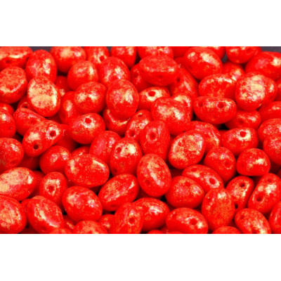 Preciosa Candy™ Oval N. 62 Opaque Red Granite Gold