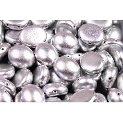 Preciosa Candy™ Oval 10x12 N. 67 WHITE ALABASTER SILVER BRONZ