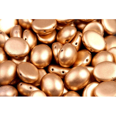 Preciosa Candy™ Oval 10x12 N. 68 WHITE ALABASTER GOLD BRONZ