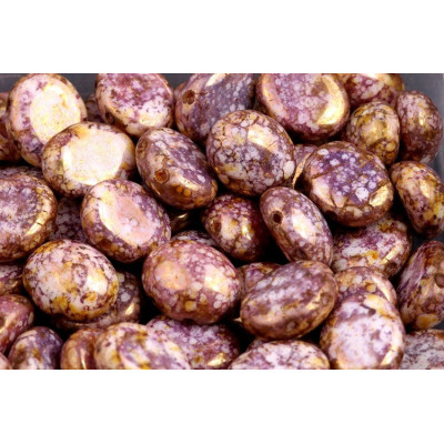 Preciosa Candy™ Oval 10x12 N. 70 WHITE ALABASTER, PINK TERRACOTTA