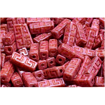 Celtic Block N. 10 OPAQUE VIOLET SPOTTED/RED DECOR