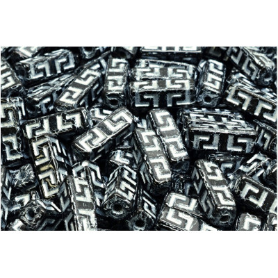 Celtic Block N. 24 Black Opaque,Silver Painted