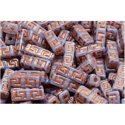 Celtic Block N. 28 Opal Light Sapphire VIOLET TERRACOTTA/COPPER