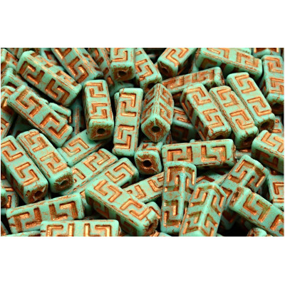 Celtic Block N. 41 TURQUOISE GREEN MAT/COPPER