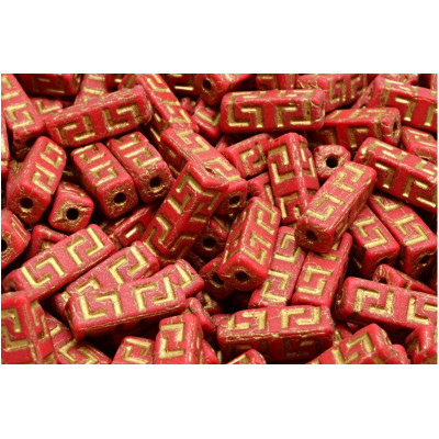 Celtic Block N. 51 OPAQUE CORAL RED MAT/GOLD