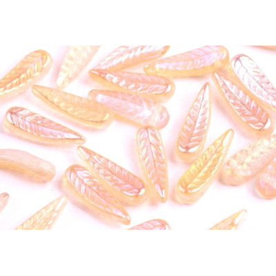 Bird Feather Beads N. 50 CRYSTAL YELLOW RAINBOW