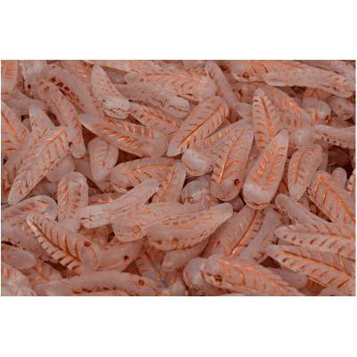 Bird Feather Beads N. 59 CRYSTAL MAT /COPPER