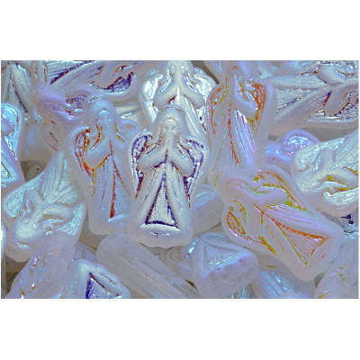 Angel Beads 23x13mm White Opal Matte AB 01000-84100-28703 | Rutkovsky