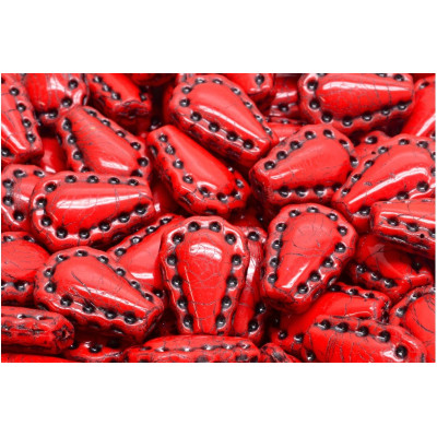 Lacy Tear Beads N. 3433 Red