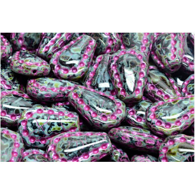 Lacy Tear Beads N. 3440 Black