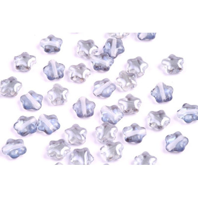 Flat Star Beads 6x6mm Crystal Laguna 00030/23701 | Rutkovsky