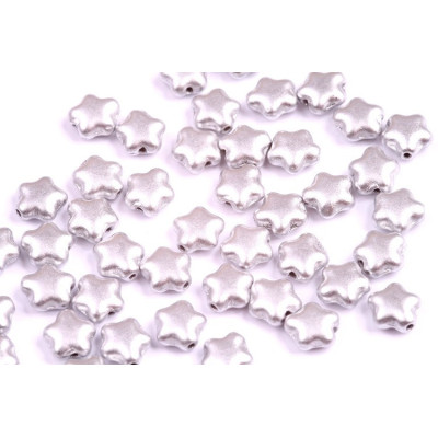 Flat Star Beads 6x6mm Crystal Bronze Aluminium 01700 | Rutkovsky