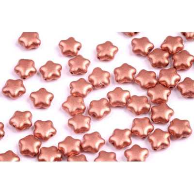 Flat Star Beads 6x6mm Crystal Bronze Vintage Copper 01770 | Rutkovsky