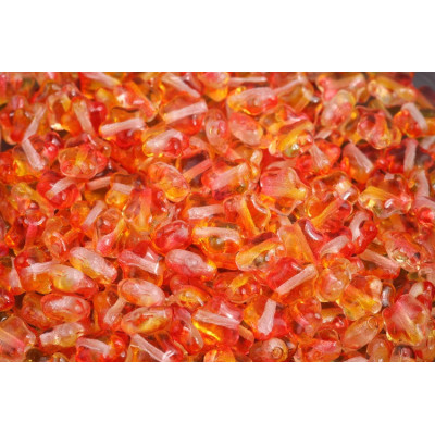 Orange Flat Star Beads 6x6mm 00030-48001 Rutkovsky | Czech Glass