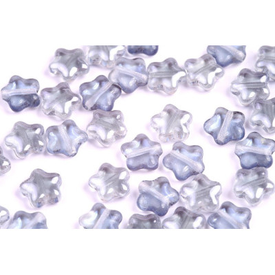 Flat Star Beads 8x8mm Crystal Laguna 00030/23701 | Czech Glass
