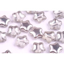 Flat Star Beads 12x12mm Crystal Labrador 27001 | Czech Glass Beads