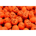 Skull Beads N. 3387 ALABASTER ORANGE NEON