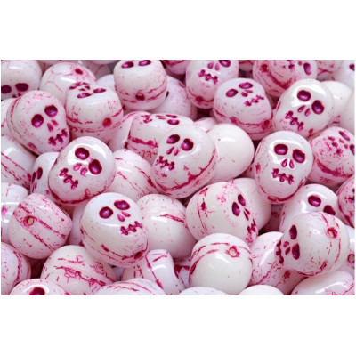 Skull Beads N. 3390 Bianco