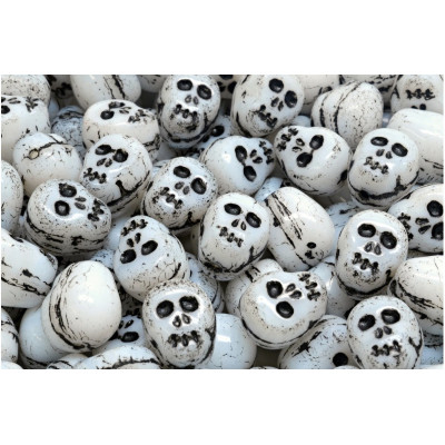 Skull Beads N. 3394 Weiß